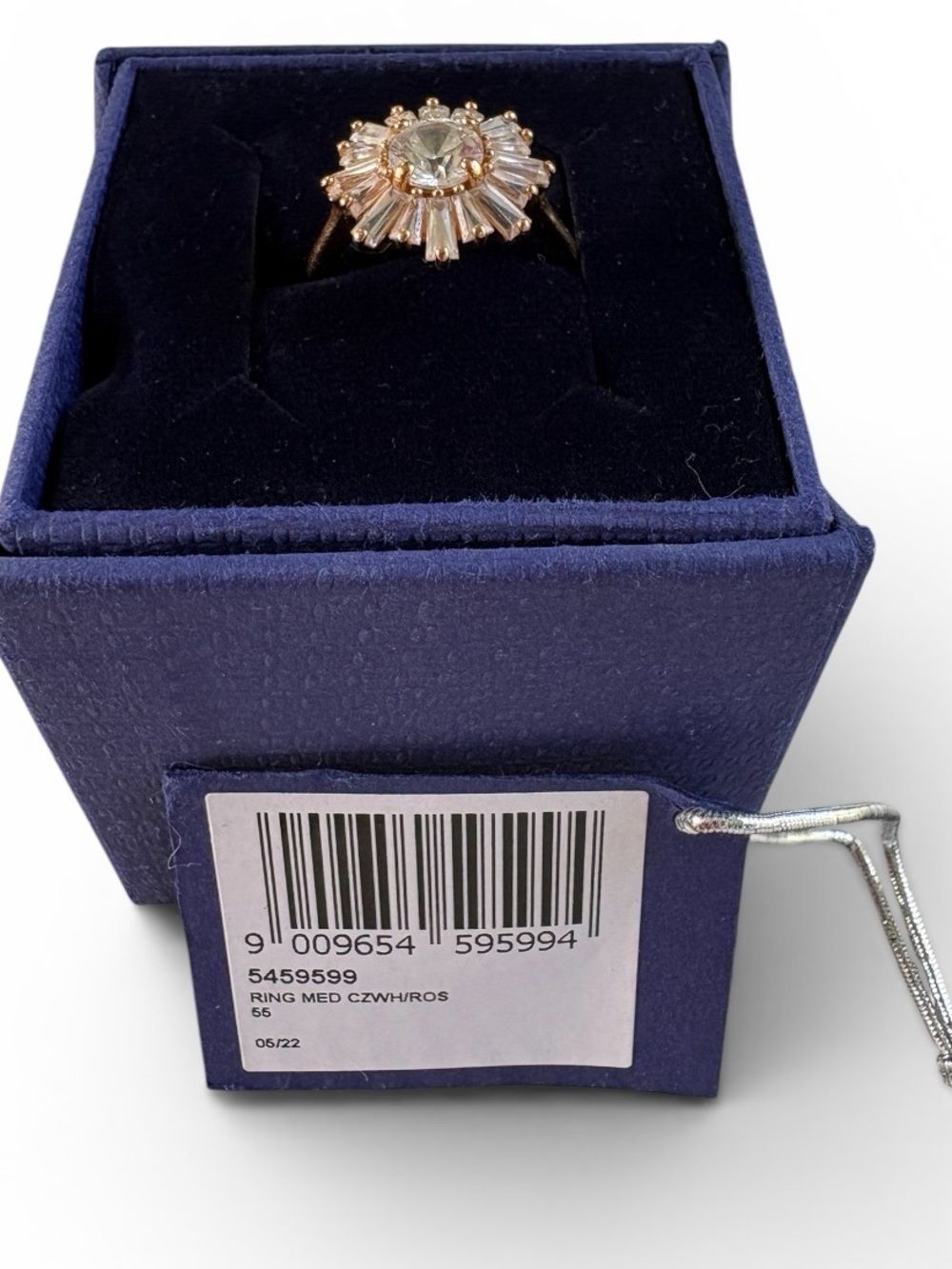 Swarovski Rose Gold and Pink Crystal Sunburst Ring - Picture 4 of 8